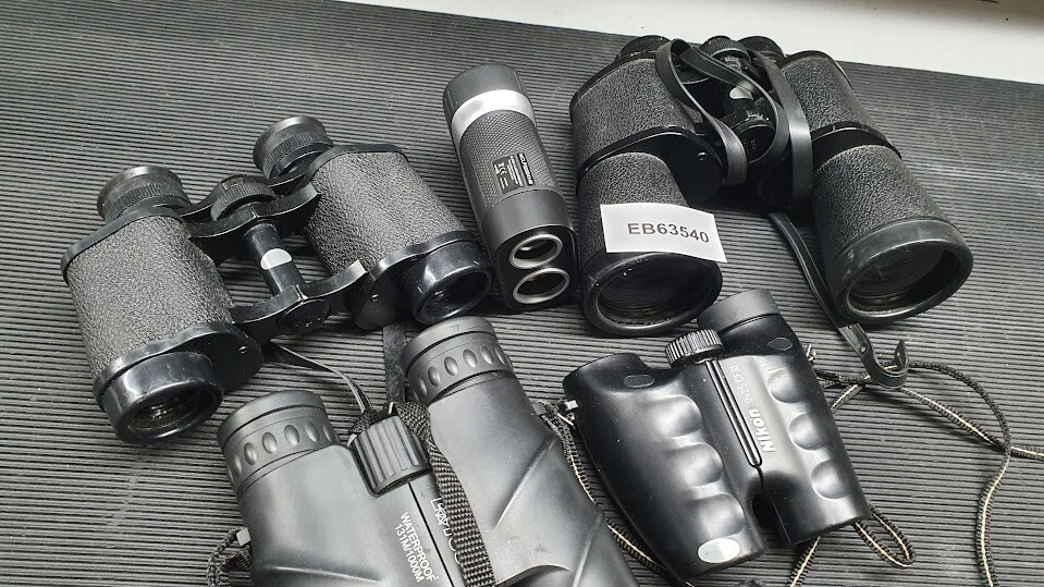 Lot of 5 Binoculars Various Models And Brand Used Working
