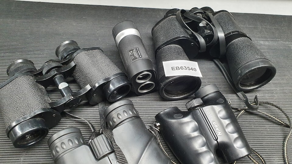 Lot of 5 Binoculars Various Models And Brand Used Working