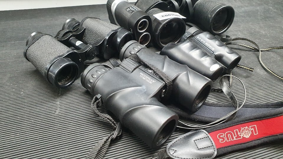 Lot of 5 Binoculars Various Models And Brand Used Working