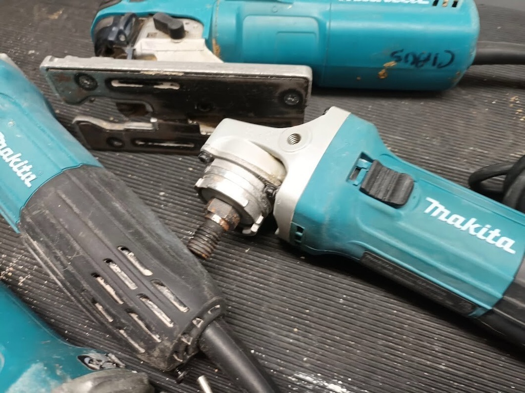 Lot of 4 Used Makita Power tools  Various Models, Not Working, For Parts/Repair