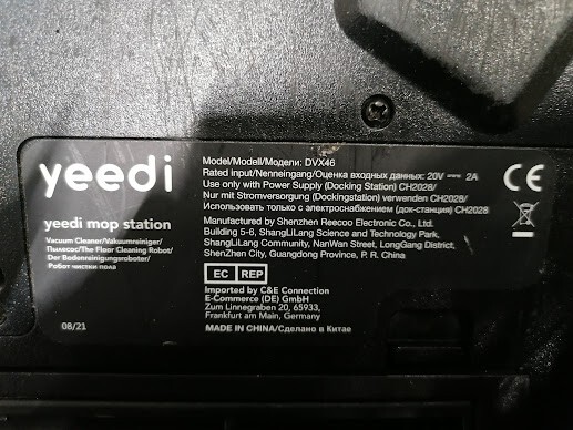 Yeedi DVX46 Robot Vacuum With Base Not Working Incomplete Set For Parts Only