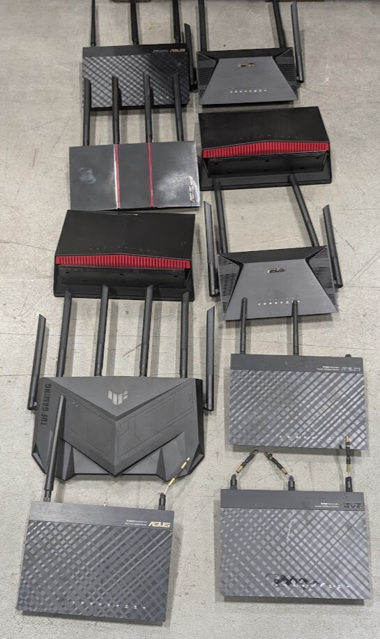 LOT OF 10 ASUS Various Model Router  WiFi  Not Working For Parts