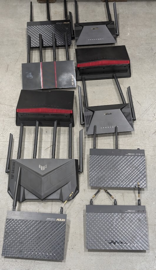 LOT OF 10 ASUS Various Model Router  WiFi  Not Working For Parts
