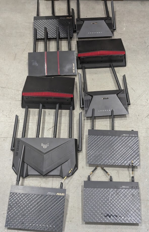 LOT OF 10 ASUS Various Model Router  WiFi  Not Working For Parts