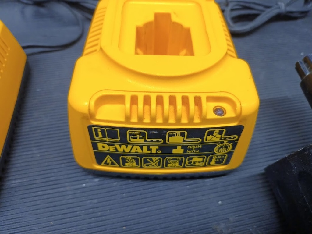 Lot of 5 DEWALT Power Tool Battery Chargers – Used, Fully Functional Has Scratch