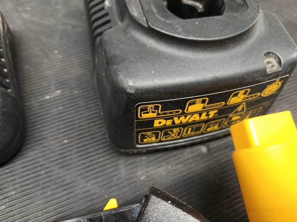 Lot of 5 DEWALT Power Tool Battery Chargers – Used, Fully Functional Has Scratch