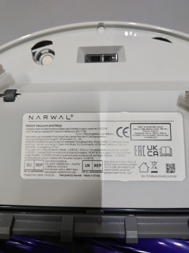 Narwal Freo X Plus Robot Vacuum & Mop Used Working Defect Wheel