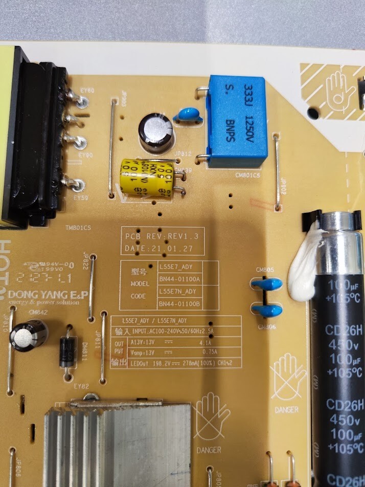 Samsung Mainboard Power Board Set BN41-02636 BN44-00878C L55E7R_NSM Working