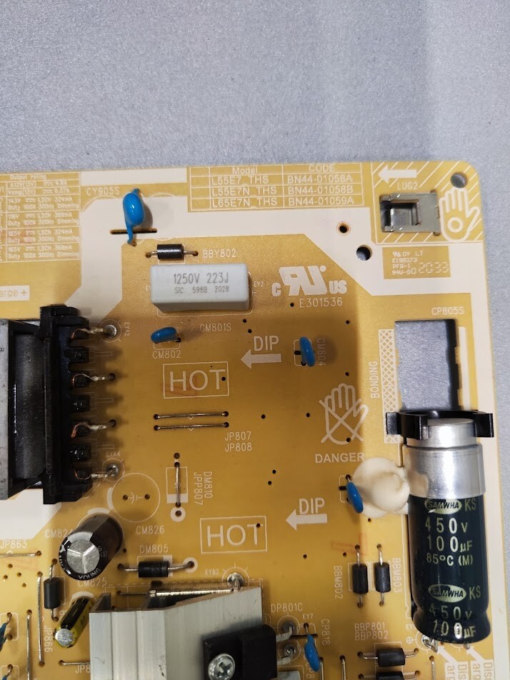 Samsung BN41-02756C Mainboard BN44-01058B Power Board for L55E7 THS Working