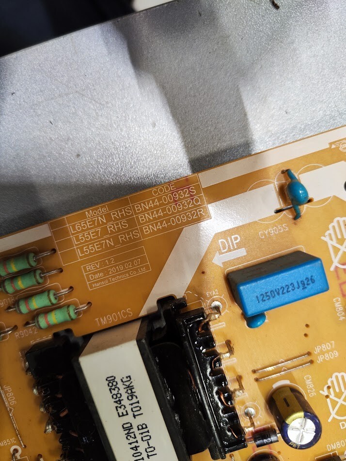 Samsung Mainboard BN41-02756C PSU BN44-01055A L55E7R TV Boards Set Working