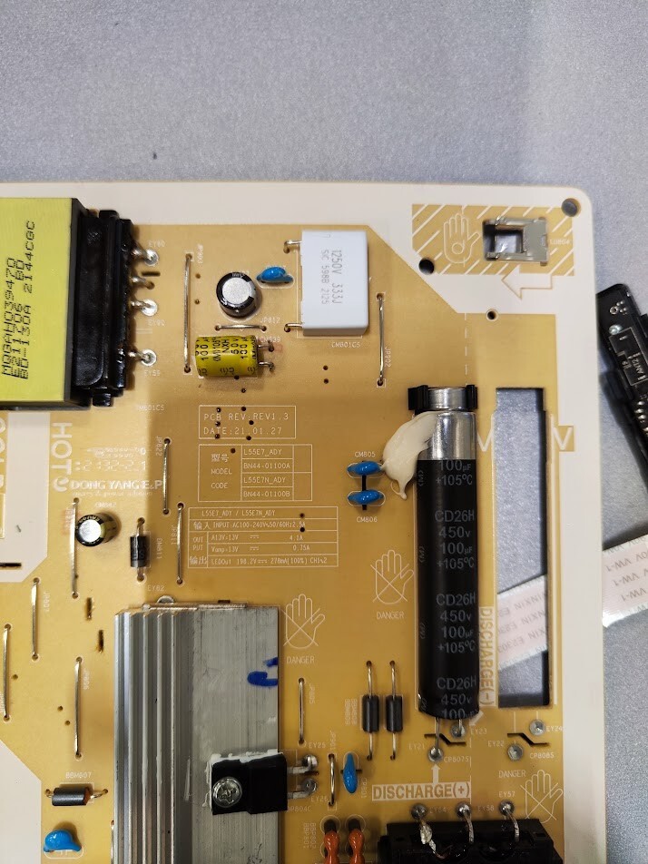 Samsung BN41-02844 Mainboard BN44-01100A Power Board L55E7 ADY TV Set Working