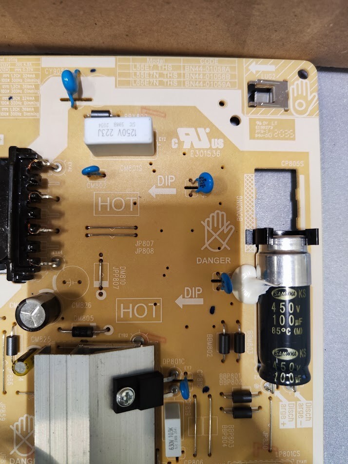 Samsung Mainboard BN41-02636 + PSU BN44-00878C For L55E7R_NSM TV Used Tested