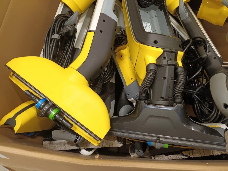 Lot of 24 Karcher Steam/Vacuum Cleaners – Used, Untested, Mixed Models,