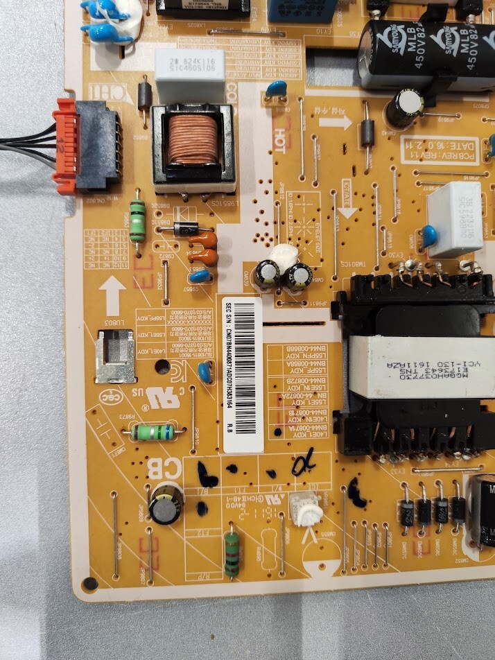 Samsung BN41-02568B Main Board BN44-00807F PSU Board Used Functional No Box