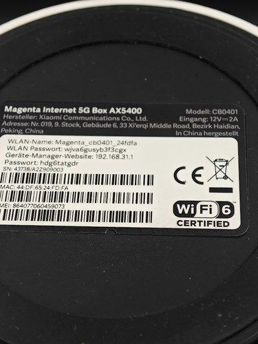 Xiaomi Magenta Internet 5G Box AX5400 CB0401 - Used Working
