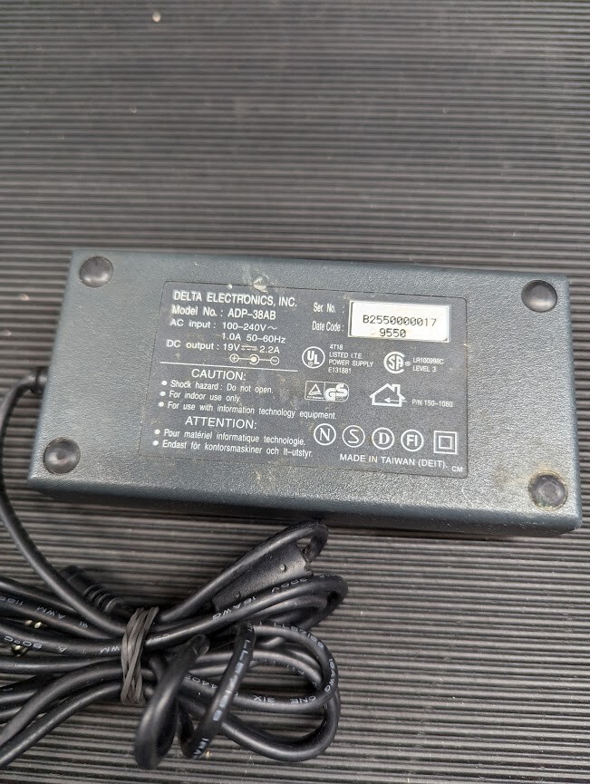 DELTA ADP-38AB AC Adapter 19V 2.2A Without Power Cord Black Used