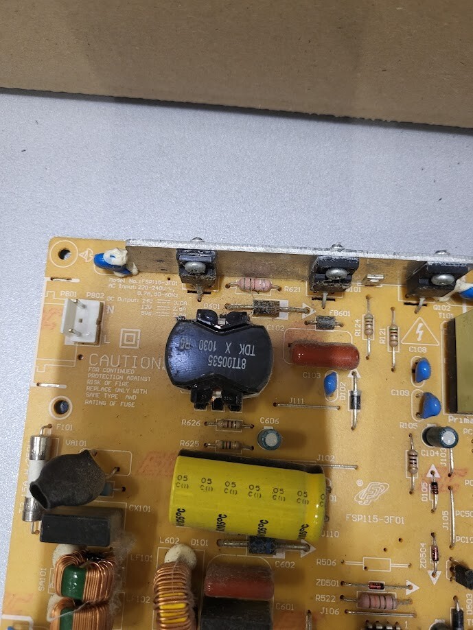 FSP115-3F01 Power Supply Board - 24V/12V/5V DC Output - Untested