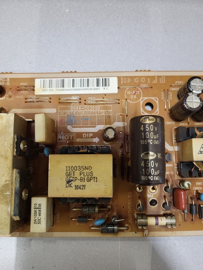 Hansol LCD Inc. 32" Circuit Board i32HD_AHS - Untested