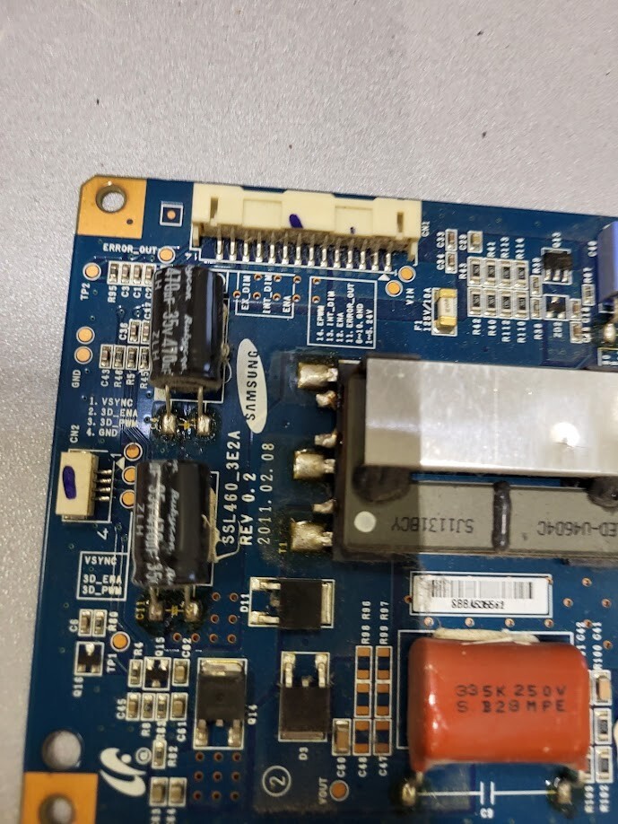 Samsung SSL460_3E2A Power Supply Board - Rev 0.2, 2011.02.08 - Untested