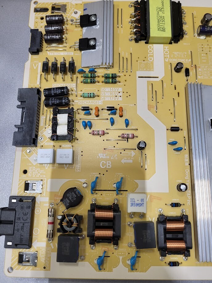 L55E7 ADY / L55E7N ADY Power Supply Board BN44-01100A/BN44-01100B - Untested