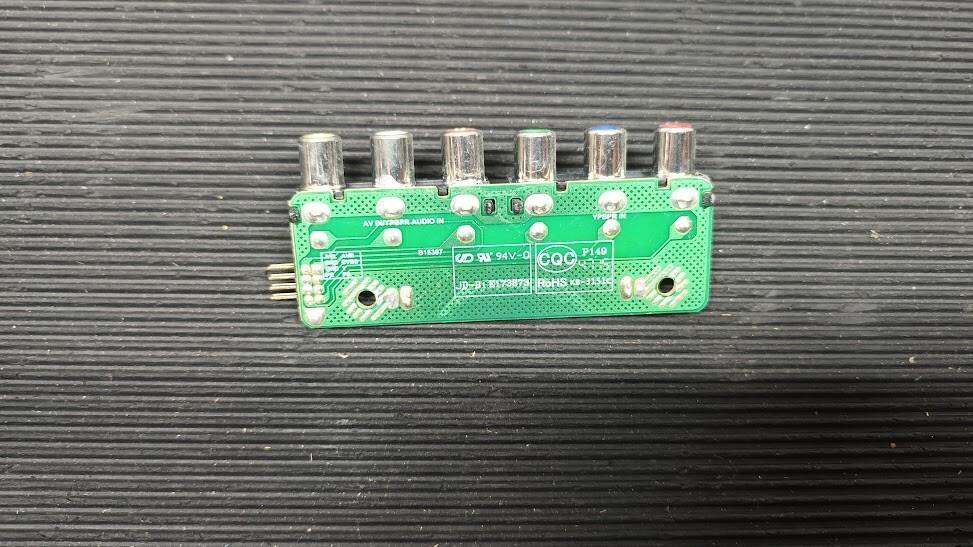Untested AV Input/Output Circuit Board - For Parts or Repair