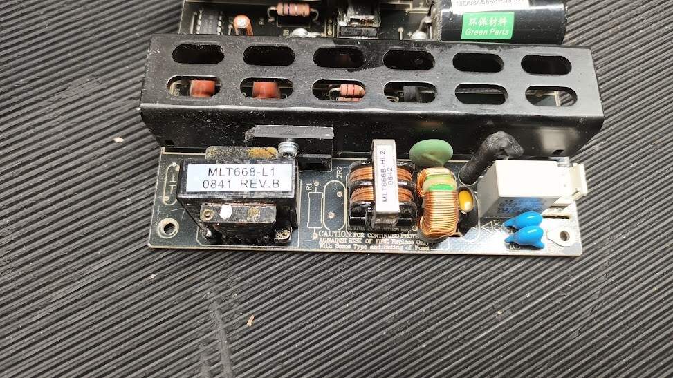 Used MLT668 Rev1.5 Power Supply Board - Non-Working, Sold for Parts or Repair