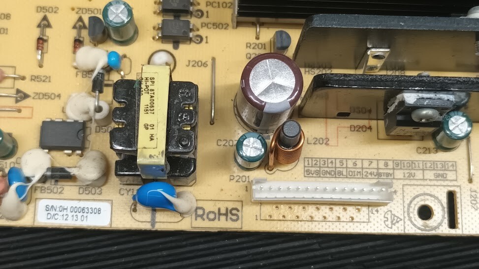 Used FSP223-3F02 Power Board - Non-Working for Parts/Repair