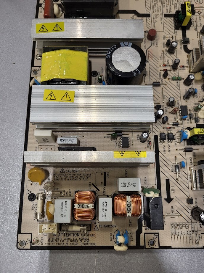 SIP400C Power Board for Hansol LCD TV – Untested, For Parts or Repair