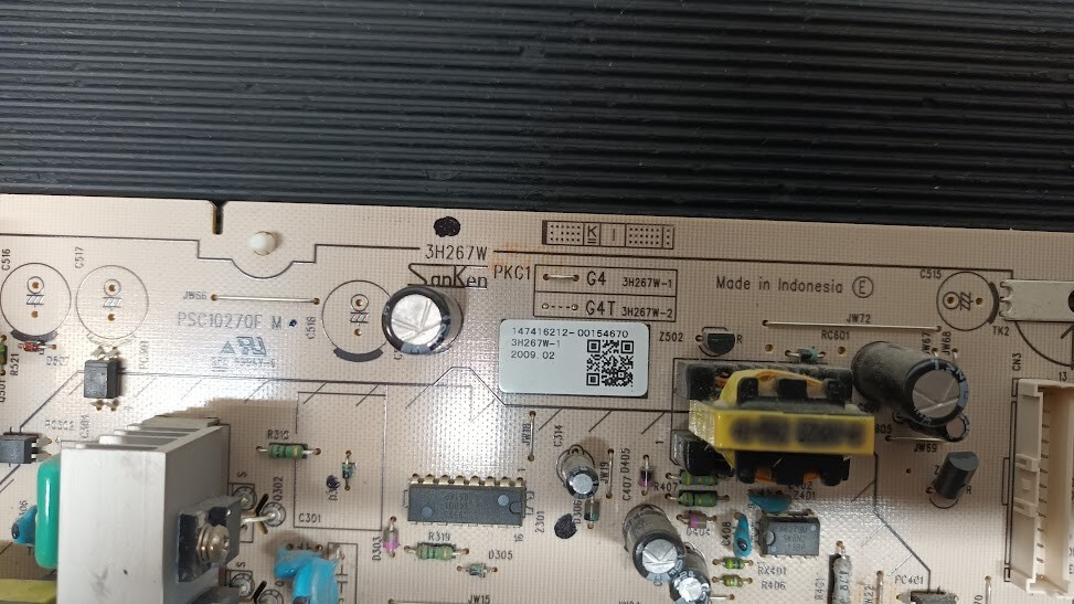 Used Sanken 3H267W PSC10270F Power Board - Non-Working for Parts/Repair