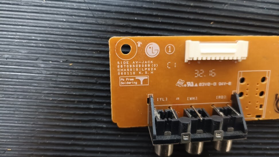 Used SIDE AV-JACK 68709S0908B Power Board - Non-Working for Parts/Repair