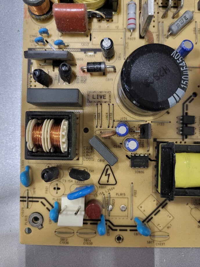 17PW82-3 Power Supply Board for TV Repair Projects Untested