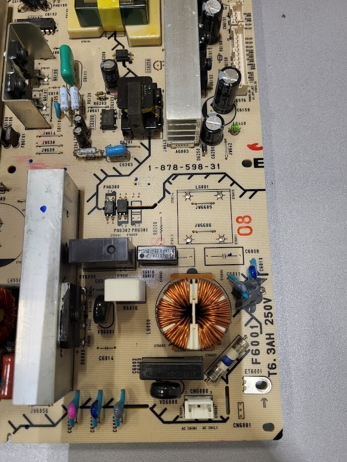 1-878-598-31 Power Supply Board - Untested For Parts