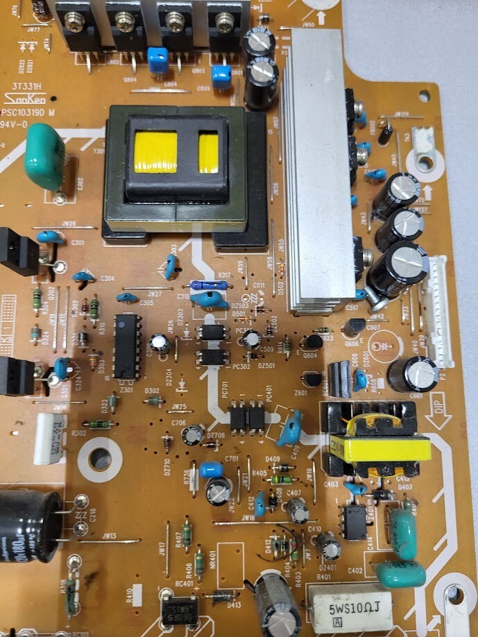 Sanken PSC10319D Power Supply Board for Repair and Parts Untested