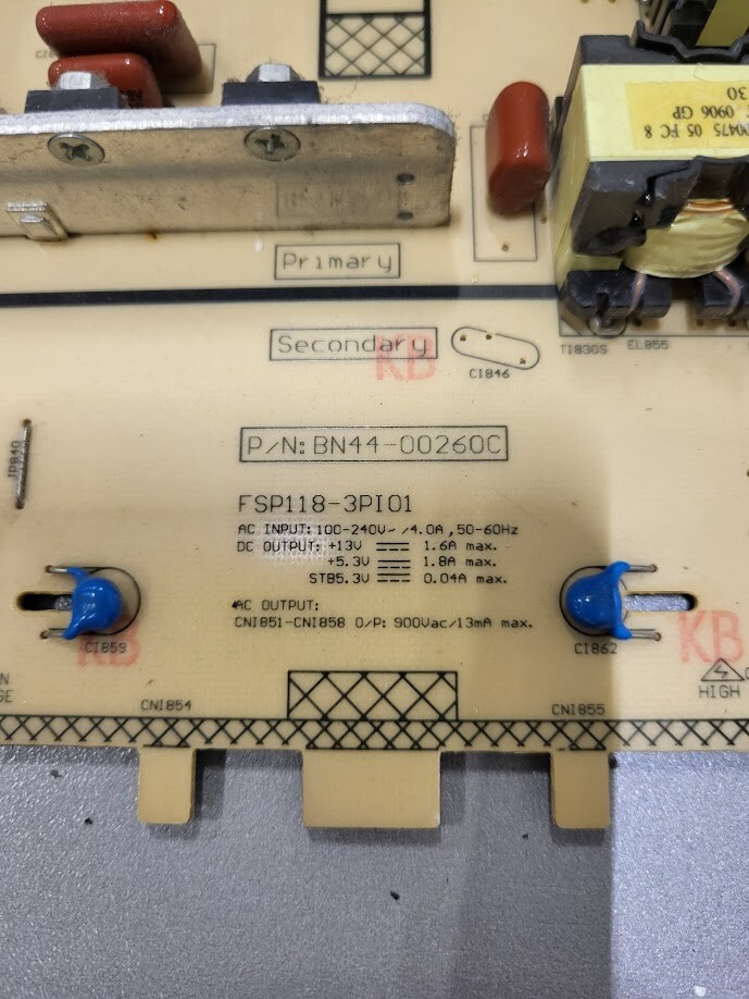 FSP118-3P101 Power Supply Board P/N BN44-00260C – Ideal For Parts Untested