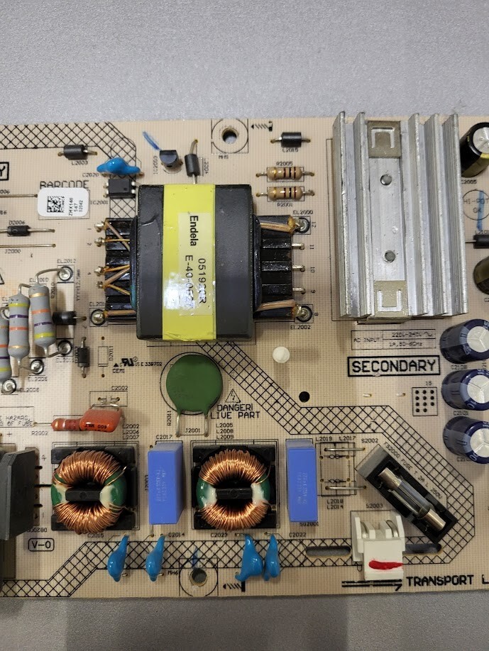 Grundig ZGN194-03 Power Supply Board - For Parts or Repair Only