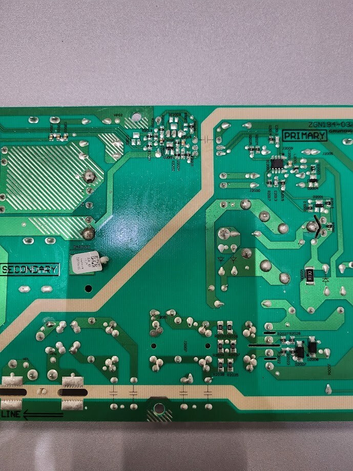 Grundig ZGN194-03 Power Supply Board - For Parts or Repair Only