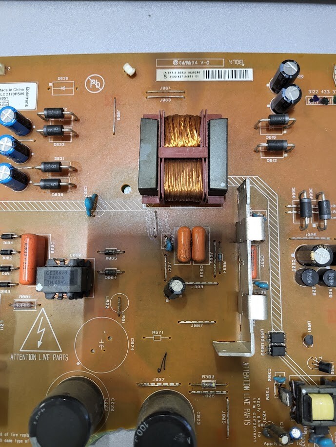 Bobiltrans PLCD170PS09 Power Supply Board - For Parts or Repair Only