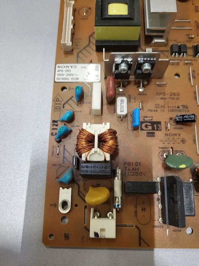Sony APS-283 Power Supply Board - For Parts or Repair Only