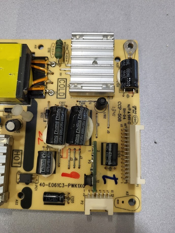 CCP-508 Power Supply Board - For Parts or Repair Only
