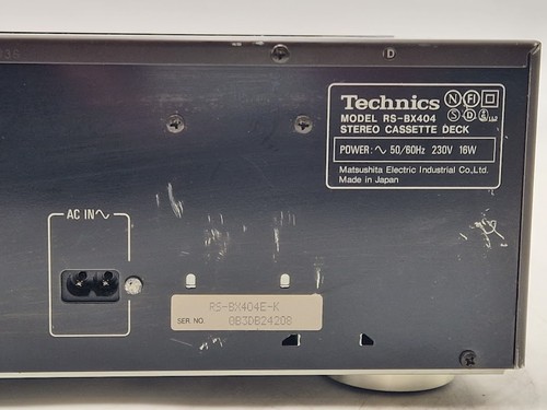 Technics RS-BX404 Stereo Cassette Deck - Used, Working, No Cables