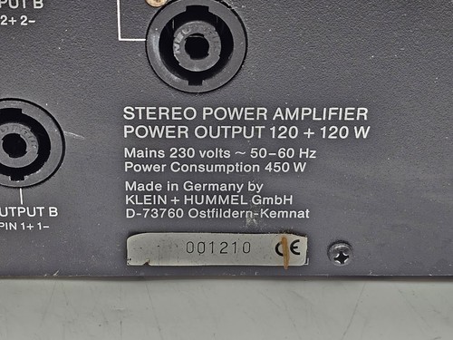 KH SA 240 Stereo Power Amplifier - Working, Cosmetic Wear