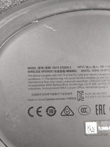 Harman Kardon Onyx Studio 5 Speaker - For Parts, Not Working