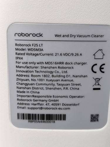 Roborock F25 LT WD5M3A Wet & Dry Vacuum Cleaner - Not Working, For Parts