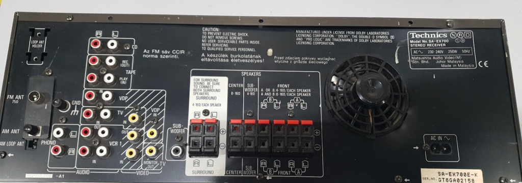Technics AV COntroller receptor estéreo SA-EX700