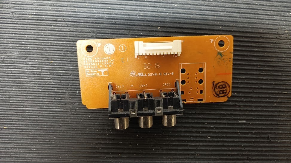 Used SIDE AV-JACK 68709S0908B Power Board - Non-Working for Parts/Repair