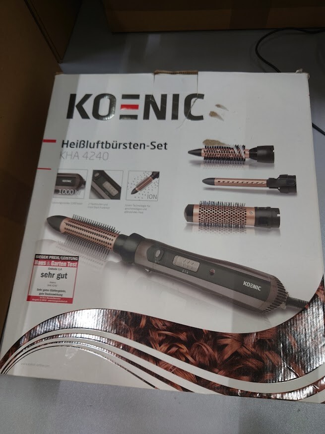 Koenic Hot Air Brush Set KHA 4240 Brown Not Working For Parts