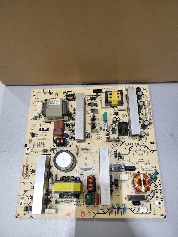 Sony 1-878-773-22 Power Supply Board with T6.3AH 250V Fuse - TV Repair Untested