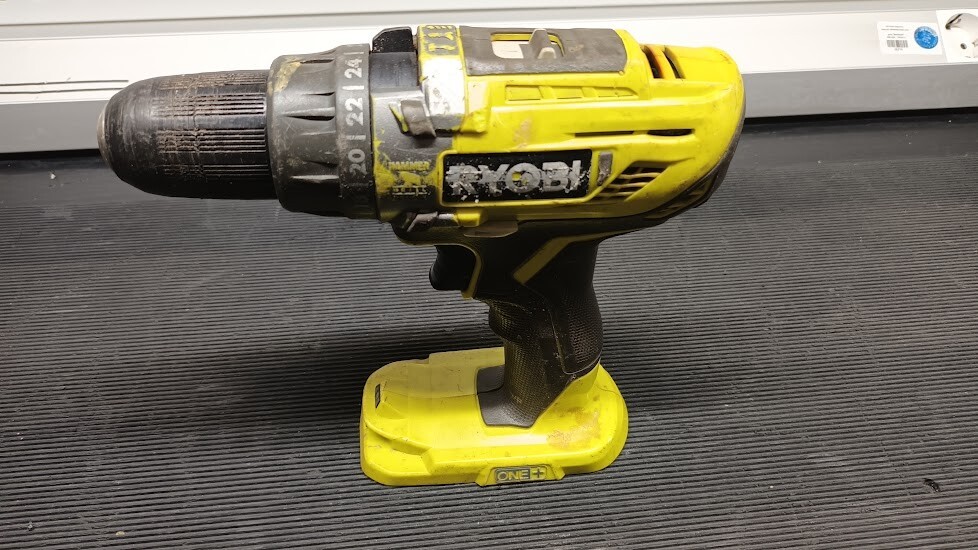 Used Ryobi R18PD3 18V Cordless Combi Drill - Not Working, For Parts or Repair
