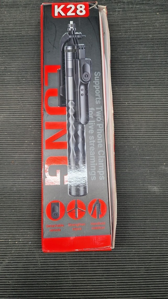 K28 Long Selfie Stick Tripod with Detachable Remote Broken For Parts