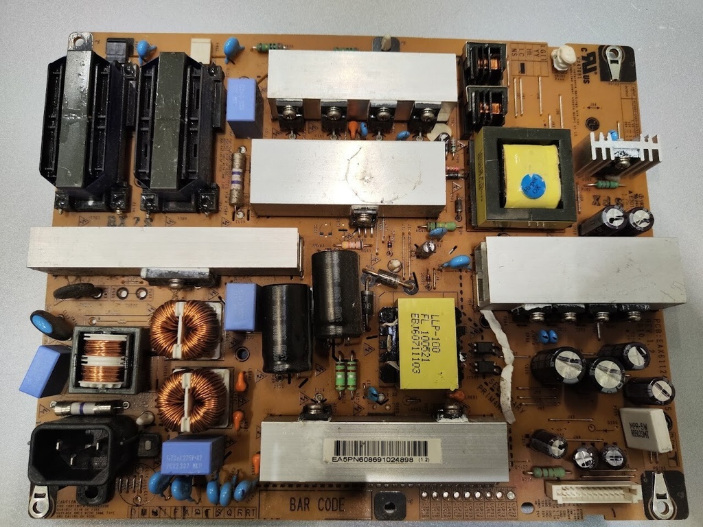 EAX61124201/15 Power Supply PCB Rev 1.2 2010 TV Repair Board Untested